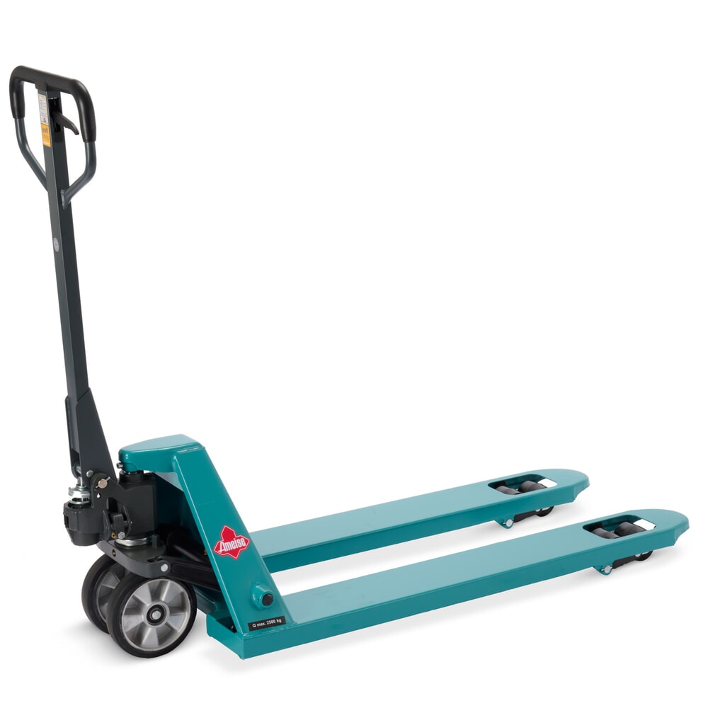 Product afbeelding: Handpalletwagen Ameise® PTM 2.5 met snelhef, draagvermogen 2.500 kg, vorklengte 1.150 mm, massief rubber / polyurethaan, tandemwielen