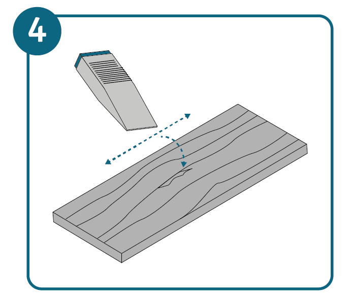 PVC-vloer repareren, stap 4: overtollige wax verwijderen