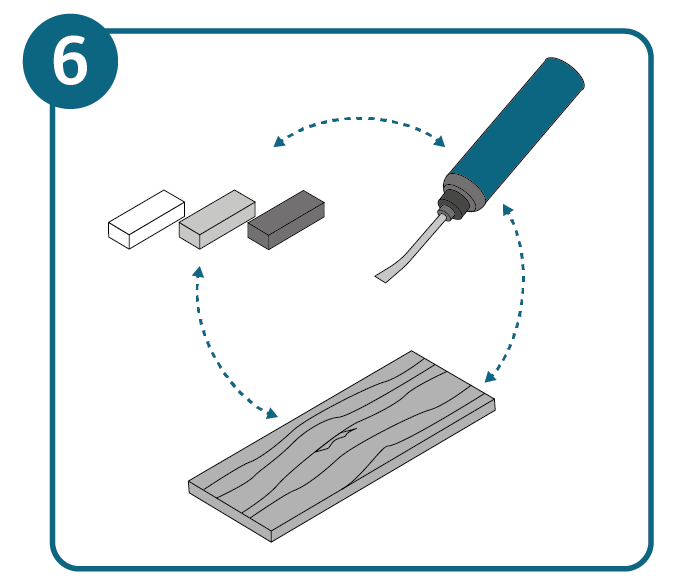 PVC-vloer repareren, stap 6: kleur controleren