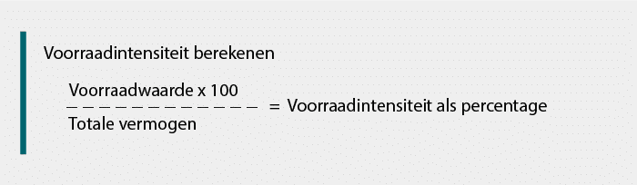 Formule voor het berekenen van de voorraadintensiteit